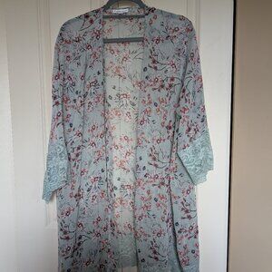 WAREHOUSE ONE Lace Trim Kimono SIZE 3X